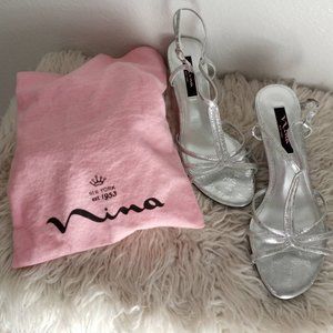 Nina Silver Strapped Shoes